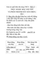 Giáo án nghề điện dân dụng THCS - Tiết 17 : THỰC HÀNH MẮC NỐI TIẾP VÀ PHÂN NHÁNH DÂY DẪN ĐIỆN ( tiếp ) pot