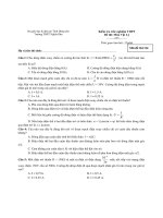 Kiểm tra trắc nghiệm THPT Đề thi: Môn Vật Lý - Mã đề thi: 04 pdf