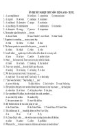 ÔN THI TỐT NGHIỆP THPT MÔN: TIẾNG ANH – TEST 2 doc