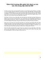 Giáo trình hướng dẫn phân tích dịch vụ của các nhà cung cấp internet ISP p1 pps