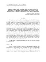 Báo cáo nghiên cứu khoa học: 