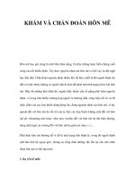 KHÁM VÀ CHẨN ĐOÁN HÔN MÊ docx