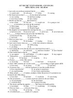 KỲ THI THỬ TUYỂN SINH ĐH – CĐ NĂM 2011 MÔN: TIẾNG ANH – MÃ ĐỀ 06 potx