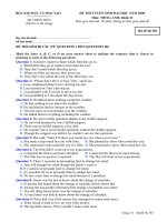 BỘ GIÁO DỤC VÀ ĐÀO TẠOĐỀ CHÍNH THỨC 94 ppt