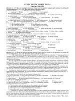 LUYỆN THI TỐT NGHIỆP TEST 6 Năm học 2010-2011 pps