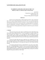 Báo cáo nghiên cứu khoa học: 