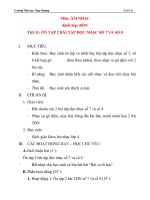 Giáo án âm nhạc lớp 4: ÔN TẬP 2 BÀI TẬP ĐỌC NHẠC SỐ 7 VÀ SỐ 8 doc