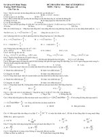 ĐỀ THI KIỂM TRA HỌC KÌ II KHỐI 12 MÔN : Vật Lý pps