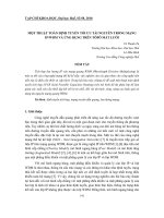 Báo cáo nghiên cứu khoa học: 