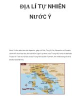 ĐỊA LÍ TỰ NHIÊN NƯỚC Ý pptx