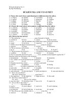 ĐỀ KIỂM TRA ANH VĂN 45 PHÚT pptx