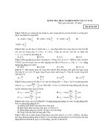 KI ỂM TRA TRẮC NGHIỆM MÔN VẬT LÝ 12 NC - Mã đề thi 209 pdf