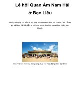 Lễ hội Quan Âm Nam Hải ở Bạc Liêu doc