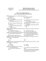 Đề kiểm tra môn vật lí lớp 12 (Đề 1) docx