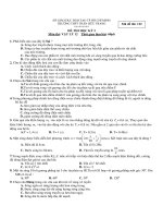 ĐỀ THI HỌC KỲ I Môn thi: VẬT LÝ 12 - Mã đề thi: 122 pps