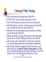 Bài giảng môn lý thuyết ôtômát và ngôn ngữ hình thức - Chương 9 pot