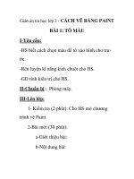 Giáo án tin học lớp 3 - CÁCH VẼ BẰNG PAINT pdf