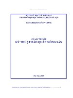 GIÁO TRÌNH KỸ THUẬT BẢO QUẢN NÔNG SẢN - CHƯƠNG 1 pps