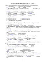 ĐỀ THI THỬ TN-ĐH MÔN ANH VĂN – TEST 1 doc