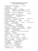 KỲ THI THỬ TUYỂN SINH ĐH – CĐ NĂM 2011 MÔN: TIẾNG ANH – MÃ ĐỀ 07 pps