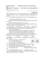 ĐỀ KIỂM TRA HỌC KỲ I NĂM HỌC 2010 - 2011 - Mã đề: 722 pdf