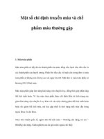 Một số chỉ định truyền máu và chế phẩm máu thường gặp ppsx