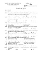BÀI KIỂM TRA HỌC KỲ I VẬT LÝ - MÃ ĐỀ 033 pptx