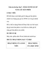 Giáo án tin học lớp 5 - BÀI4: ĐÁNH GIÁ KĨ NĂNG GÕ BÀN PHÍM potx