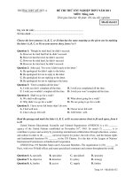 ĐỀ THI THỬ TỐT NGHIỆP THPT NĂM 2011 MÔN: Tiếng Anh - Mã đề thi 632 pdf