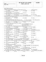 ĐỀ THI THỬ TỐT NGHIỆP MÔN: ANH VĂN pdf