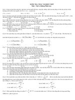 KIỂM TRA TRẮC NGHIỆM THPT Môn :Vật lí potx