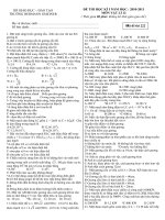 ĐỀ THI HỌC KÌ I NĂM HỌC : 2010-2011 MÔN VẬT LÍ 12 - Mã đề thi 222 pot