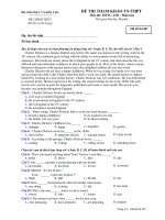 ĐỀ THI THAM KHẢO TN-THPT Môn thi: TIẾNG ANH - Mã đề thi 987 docx
