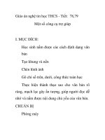 Giáo án nghệ tin học THCS - Tiết: 78,79 Một số công cụ trợ giúp pot