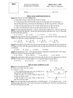KIỂM TRA 1 TIẾT Môn : Vật lý 11 (Nâng cao) ppsx