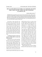 Báo cáo nghiên cứu khoa học: 