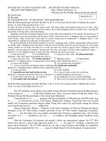 ĐỀ THI THỬ ĐẠI HỌC NĂM 2011 Môn: TIẾNG ANH - Mã đề thi 231 potx