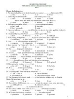 ĐỀ KIỂM TRA TỔNG HỢP MÔN TIẾNG ANH 12 - ĐỀ 17 docx