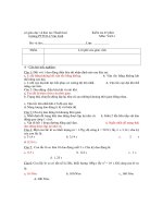 Kiểm tra 45 phút Môn: Vật Lí - Trường PTTH Lê Văn Linh - Đề 1 docx