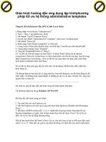 Giáo trình hướng dẫn ứng dụng lập trình phương pháp tối ưu hệ thống administrative templates p1 pot