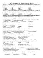 ĐỀ THAM KHẢO TỐT NGHIỆP NĂM 2011 - TEST 3 ppt
