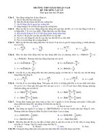ĐỀ THI MÔN: VẬT LÝ - TRƯỜNG THPT HÀM THUẬN NAM ppsx