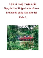 Lịch sử trong truyện ngắn Nguyễn Huy Thiệp và dấu vết của hệ hình thi pháp Hậu hiện đại Phần 2 potx