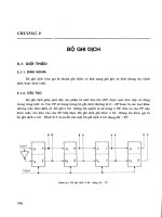 Giáo trình kỹ thuật số - Phần 3 Mạch dãy - Chương 9 pps