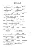 ĐỀ THI THỬ TỐT NGHIỆP THPT MÔN TIẾNG ANH – ĐỀ A pot