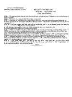 ĐỀ KIÊM TRA HỌC KỲ I MÔN VẬT LÍ 12 (Nâng cao) pdf