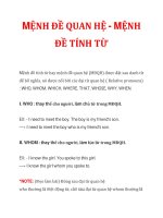 MỆNH ĐỀ QUAN HỆ - MỆNH ĐỀ TÍNH TỪ pptx