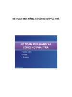 KẾ TOÁN MUA HÀNG VÀ CÔNG NỢ docx