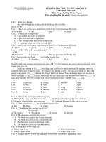ĐỀ KIỂM TRA CHẤT LƯỢNG HỌC KỲ II NĂM HỌC 2010-2011 Môn: Tiếng Anh lớp 12 pot