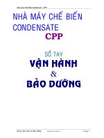 Sổ tay Vận hành và Bảo dưỡng : Nhà máy Chế biến Condensate - CPP part 1 docx